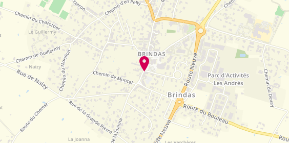 Plan de Caisse d'Epargne Brindas, 18 place de la Paix, 69126 Brindas
