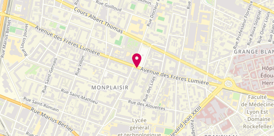 Plan de Caisse d'Epargne Monplaisir, 134 avenue des Frères Lumière, 69008 Lyon