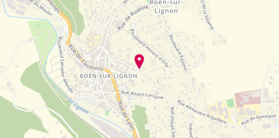Plan de Agence Mutuelle Loire Forez, 44 Rue de la Chaux, 42130 Boën-sur-Lignon