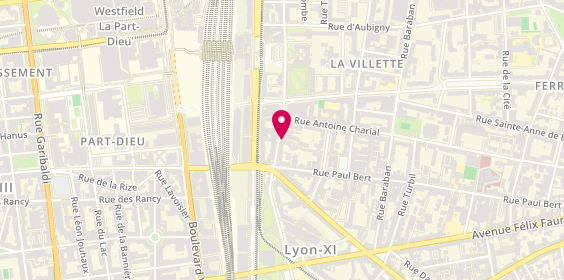 Plan de Pvt France Lyon, 47 Rue Maurice Flandin, 69003 Lyon