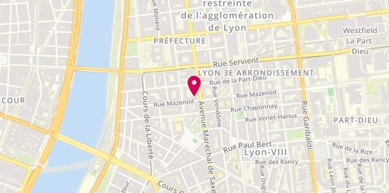Plan de AESIO mutuelle, 104 avenue Maréchal de Saxe, 69003 Lyon