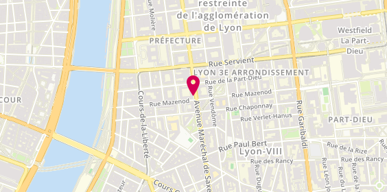 Plan de AESIO Mutuelle, 104 Avenue du Marechal de Saxe, 69003 Lyon