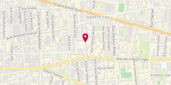 Plan de AESIO mutuelle, 37 Rue Paul Verlaine, 69100 Villeurbanne