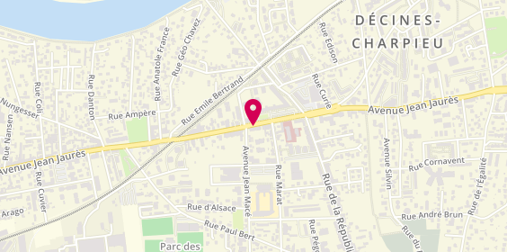 Plan de Matmut, 212-214 avenue Jean Jaurès, 69150 Décines-Charpieu