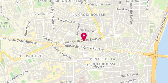 Plan de Caisse d'Epargne Croix Rousse, 124 Boulevard de la Croix-Rousse, 69001 Lyon
