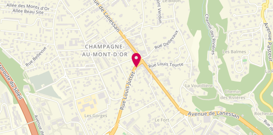 Plan de Caisse d'Epargne Champagne au Mont d'Or, 1 Rue Louis Juttet, 69410 Champagne-au-Mont-d'Or