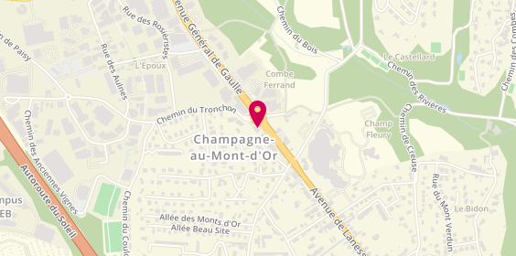 Plan de Allianz Assurance CHAMPAGNE AU MONT d'OR - Régis CHRETIEN, 1 chemin du Tronchon, 69410 Champagne-au-Mont-d'Or