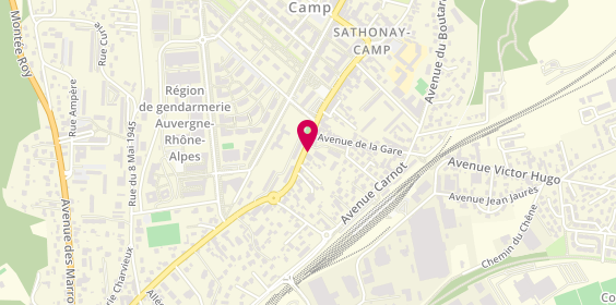 Plan de AXA Assurance et Banque Chefneux Doloty, 7 avenue Paul Delorme, 69580 Sathonay-Camp