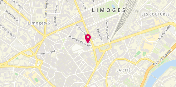 Plan de GMF Assurances LIMOGES CENTRE, 2 Boulevard Carnot, 87000 Limoges
