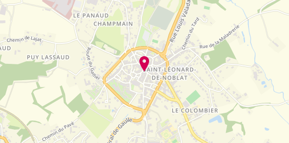 Plan de AXA Assurance et Banque Maryline PIQUEREL, 4 place de la République, 87400 Saint-Léonard-de-Noblat