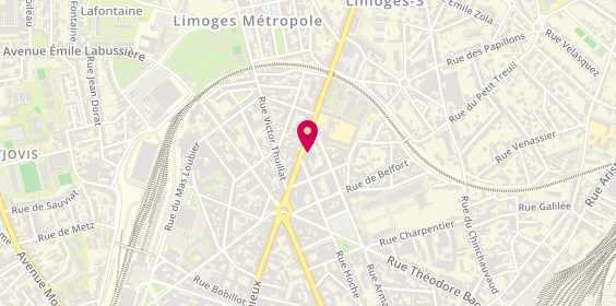 Plan de MMA Assurances LIMOGES LECLERC, 20 avenue du Général Leclerc, 87100 Limoges
