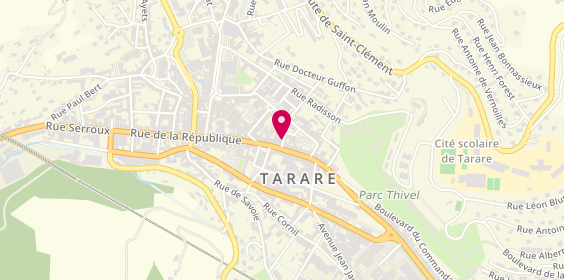 Plan de Tarare Thizy Assurances Conseil, 4 Rue Etienne Dolet, 69170 Tarare