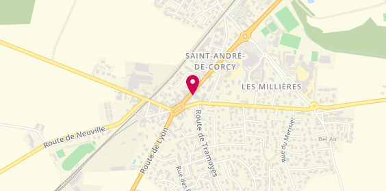 Plan de Caisse d'Epargne St Andre de Corcy, 56 Route de Bourg en Bresse, 01390 Saint-André-de-Corcy