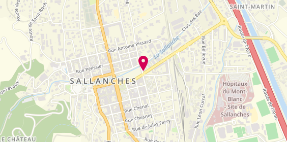 Plan de AXA Assurance et Banque COLIN Franck, 18 Rue Pierre Solliard de Méribel, 74700 Sallanches