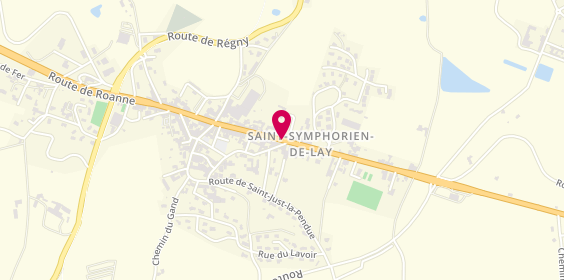 Plan de Agence Groupama de St Symphorien de Lay, 393 Route Nationale 7, 42470 Saint-Symphorien-de-Lay