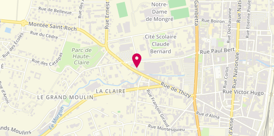 Plan de AXA Assurance et Banque BURGUN DULAC, 413 Rue Philippe Héron Bâtiment B, 69400 Villefranche-sur-Saône