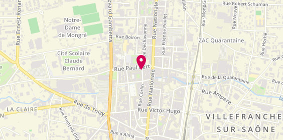 Plan de AESIO mutuelle, 73 Rue Paul Bert, 69400 Villefranche-sur-Saône