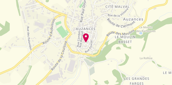Plan de Allianz Assurance AUZANCES - Bertrand SEGUIN et Fanny RAQUIN, 2 Rue de la Mairie, 23700 Auzances