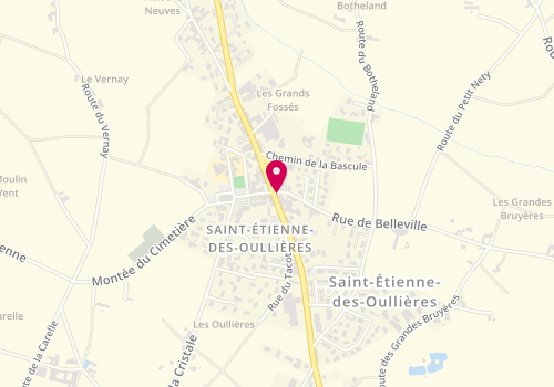 Plan de Caisse d'Epargne St Etienne des Oullières, Le Bourg, 69460 Saint-Étienne-des-Oullières