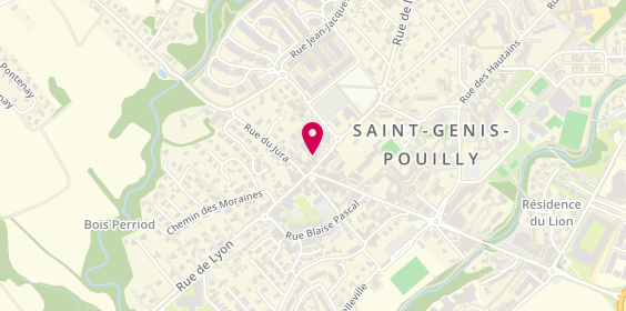 Plan de AESIO mutuelle, 5 Rue de Gex, 01630 Saint-Genis-Pouilly