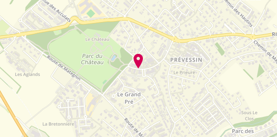 Plan de Crédit agricole Centre-est à Prévessin-Moëns, 940 Rue de Chapeaurouge, 01280 Prévessin-Moëns