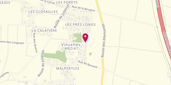 Plan de AXA Prevoyance et Patrimoine, 203 Rue Pre du Breuil, 71680 Vinzelles