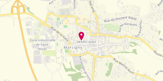 Plan de Caisse d'Epargne Marcigny, 12 place du Cours, 71110 Marcigny