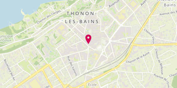 Plan de AXA Assurance et Banque BRUET Aurélie, 2 Grande Rue, 74200 Thonon-les-Bains