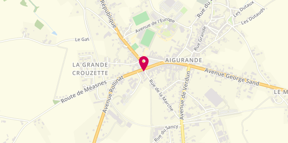 Plan de Agence Groupama Aigurande, 4 Rue de la Marche, 36140 Aigurande