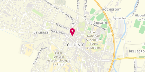 Plan de Caisse d'Epargne Cluny, 3 Bis place du Marché, 71250 Cluny