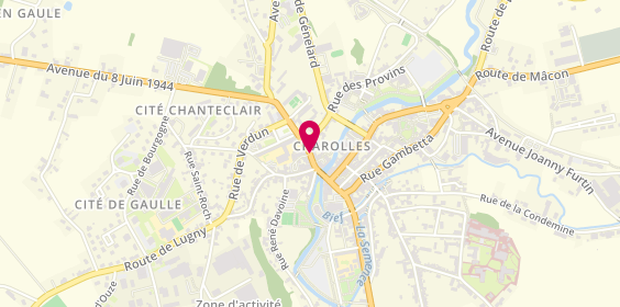 Plan de Abeille Assurances - Charolles, 16 Rue Champagny, 71120 Charolles