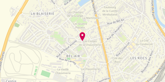 Plan de Aréas Assurances Jean-Yves KAES, 58 Rue de Quinçay, 86000 Poitiers