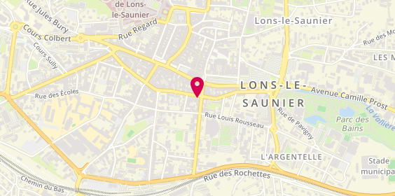 Plan de MAAF Assurances LONS LE SAUNIER, 10 avenue Thurel, 39000 Lons-le-Saunier