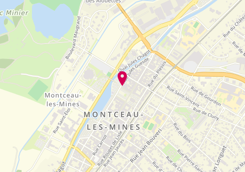 Plan de GMF Assurances MONTCEAU LES MINES, 29 Rue Jules Guesde, 71300 Montceau-les-Mines