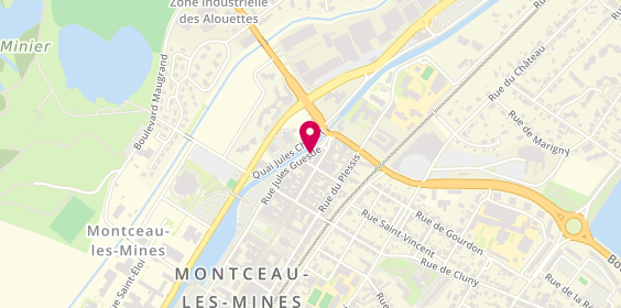 Plan de AESIO mutuelle, 3 Rue Jules Guesde, 71300 Montceau-les-Mines