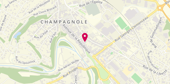 Plan de MAAF Assurances CHAMPAGNOLE, 55 avenue de la République, 39300 Champagnole