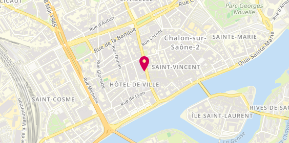 Plan de AESIO mutuelle, 9 Rue Général Leclerc, 71100 Chalon-sur-Saône