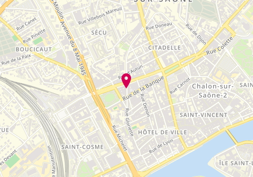 Plan de GMF Assurances CHALON SUR SAONE, 60 Rue Gloriette, 71100 Chalon-sur-Saône