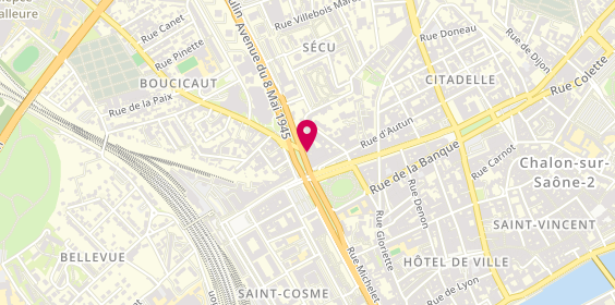 Plan de AXA, 8 Bis Rue Jean Moulin, 71100 Chalon-sur-Saône