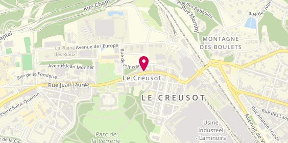 Plan de AESIO mutuelle, 17 Rue du Maréchal Leclerc, 71200 Le Creusot