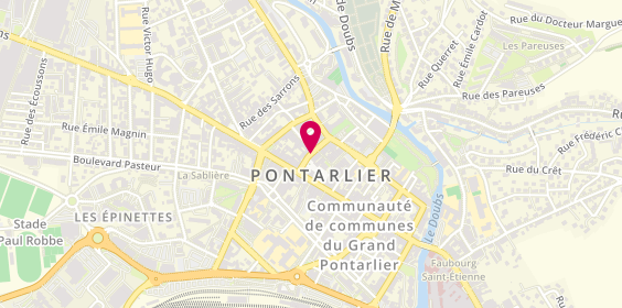 Plan de MMA Assurances et Placements, 9 Rue de la Halle, 25300 Pontarlier