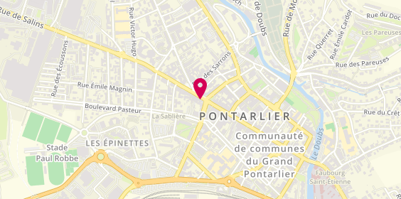 Plan de AXA, 1 Rue du Faubourg Saint-Pierre, 25300 Pontarlier