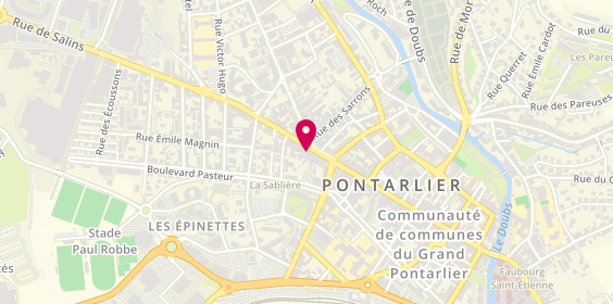 Plan de ACORIS Mutuelles Pontarlier, 17 Place Saint Pierre, 25300 Pontarlier