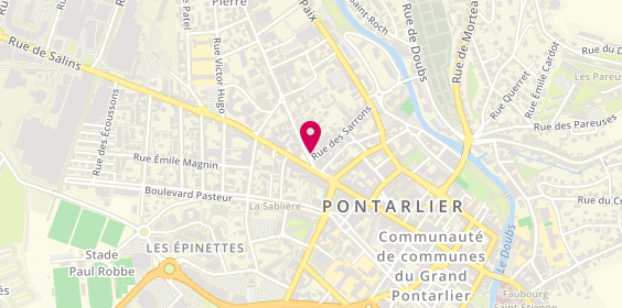 Plan de AESIO mutuelle, 2 Rue de Besançon, 25300 Pontarlier