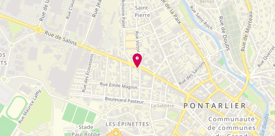 Plan de Caisse d'Epargne, 25 Rue de Salins, 25300 Pontarlier