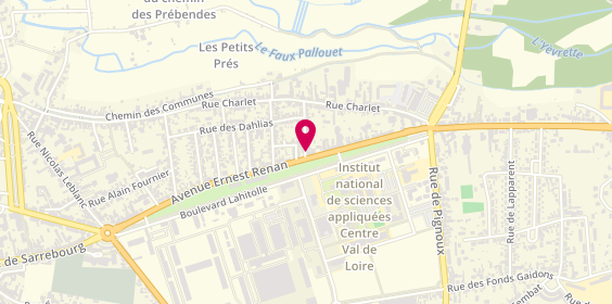Plan de Meriel Assurances, 79 avenue Ernest Renan, 18000 Bourges