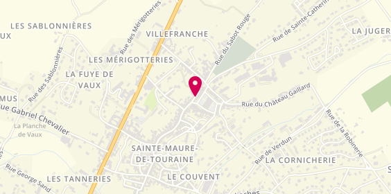 Plan de Caisse d'Epargne (Agence de Sainte, 4 place du Maréchal Leclerc, 37800 Sainte-Maure-de-Touraine