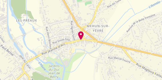 Plan de MMA Assurances MEHUN SUR YEVRE, 152 Rue Jeanne d'Arc, 18500 Mehun-sur-Yèvre