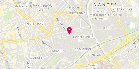 Plan de Point de rencontre mutuelle INTÉRIALE Nantes, 6 Rue du Chapeau Rouge, 44000 Nantes