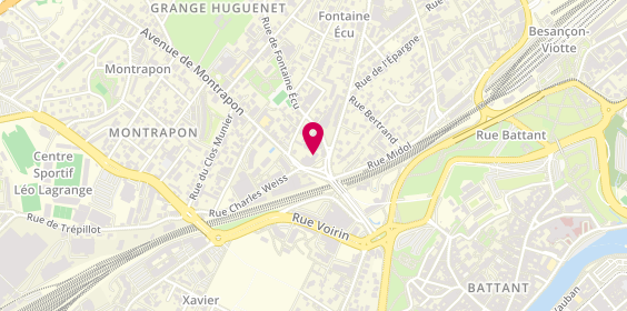 Plan de AXA Assurance et Banque Tramcourt Kevin, 3 place de Montrapon, 25000 Besançon
